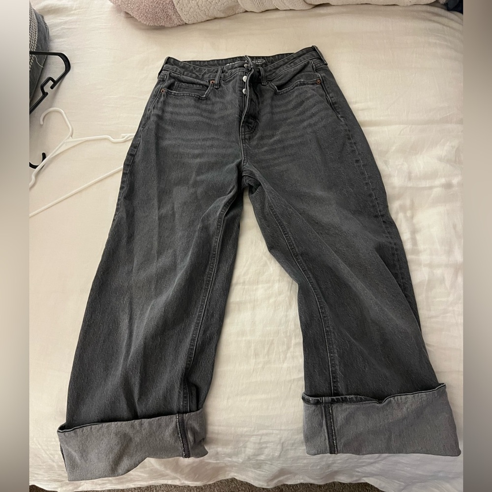 Old Navy Charcoal Wide-Leg Jeans